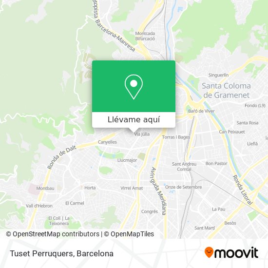 Mapa Tuset Perruquers