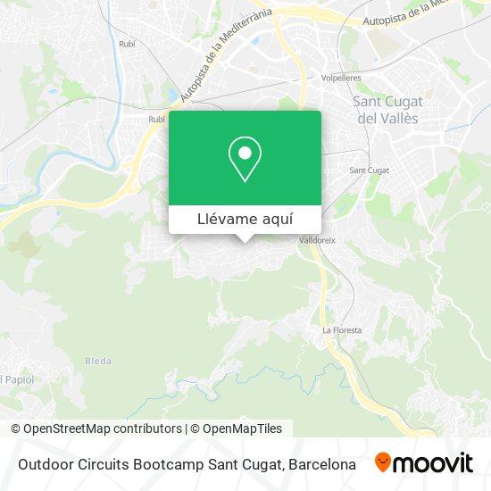 Mapa Outdoor Circuits Bootcamp Sant Cugat
