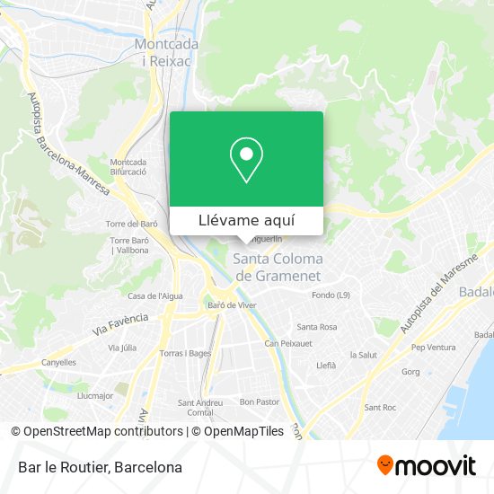 Mapa Bar le Routier