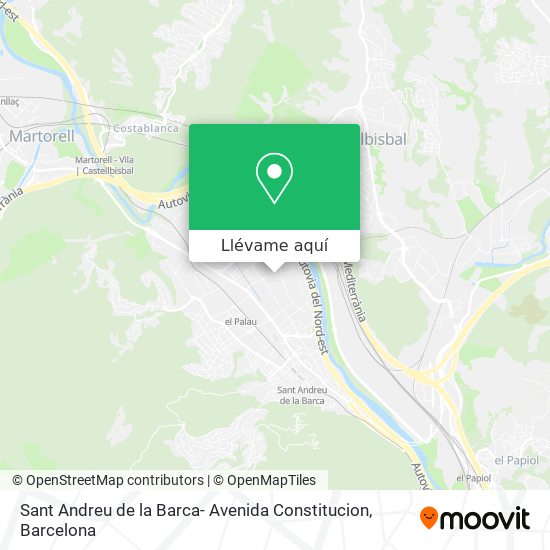 Mapa Sant Andreu de la Barca- Avenida Constitucion