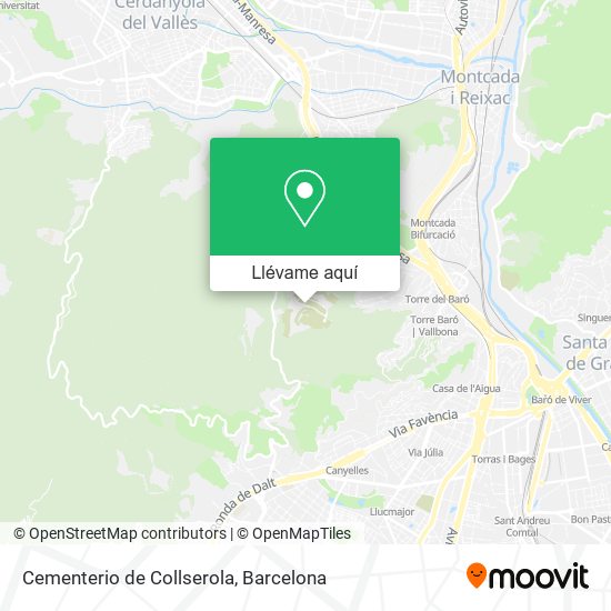 Mapa Cementerio de Collserola
