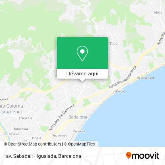Mapa av. Sabadell - Igualada