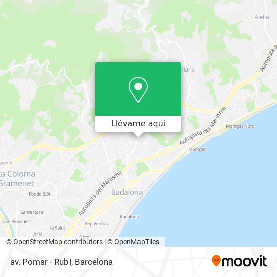 Mapa av. Pomar - Rubí