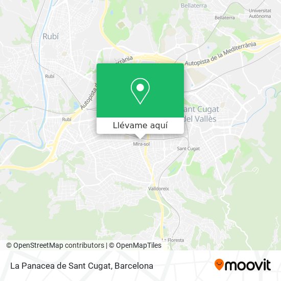 Mapa La Panacea de Sant Cugat