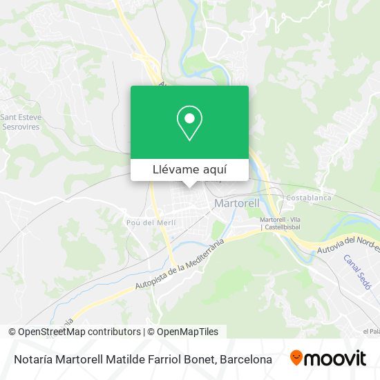 Mapa Notaría Martorell Matilde Farriol Bonet