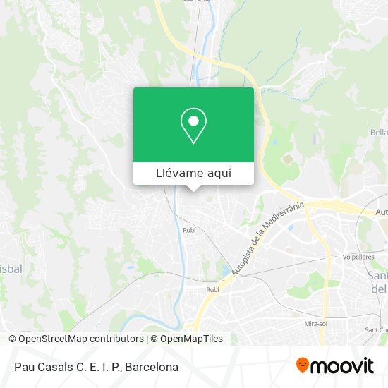 Mapa Pau Casals C. E. I. P.
