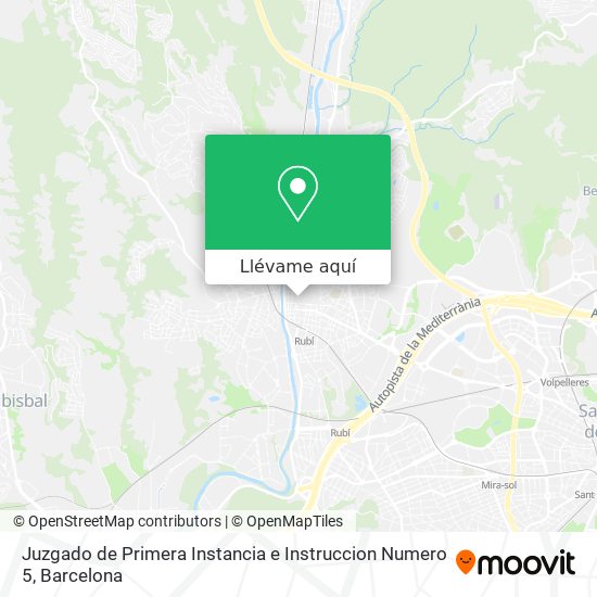 Mapa Juzgado de Primera Instancia e Instruccion Numero 5
