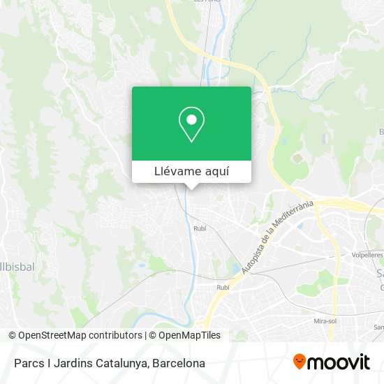 Mapa Parcs I Jardins Catalunya