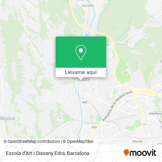 Mapa Escola d'Art i Disseny Edra