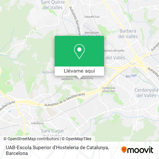 Mapa UAB-Escola Superior d'Hosteleria de Catalunya