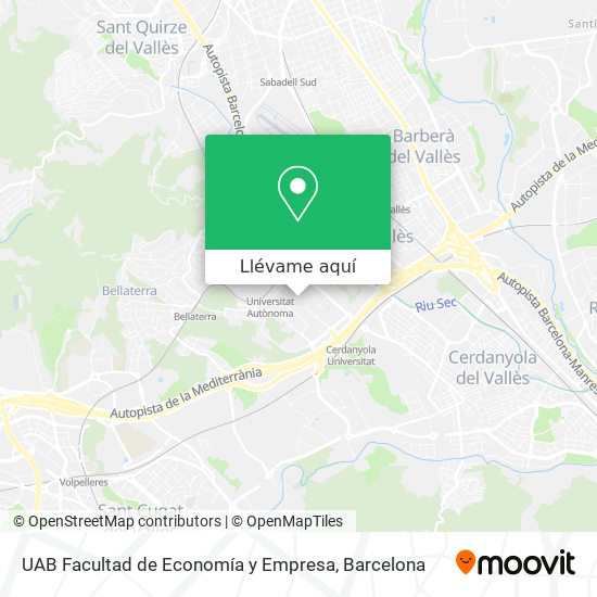 Mapa UAB Facultad de Economía y Empresa