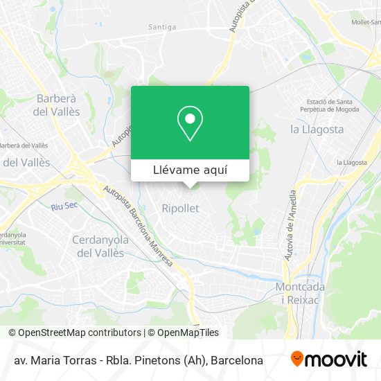 Mapa av. Maria Torras - Rbla. Pinetons (Ah)
