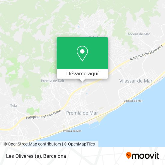 Mapa Les Oliveres (a)