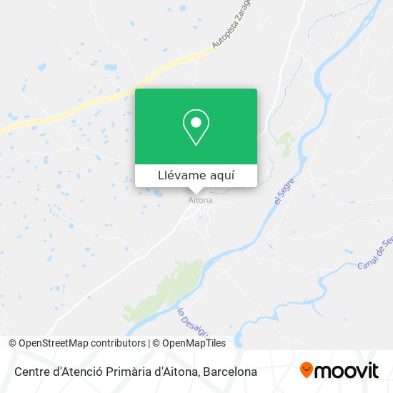 Mapa Centre d'Atenció Primària d'Aitona