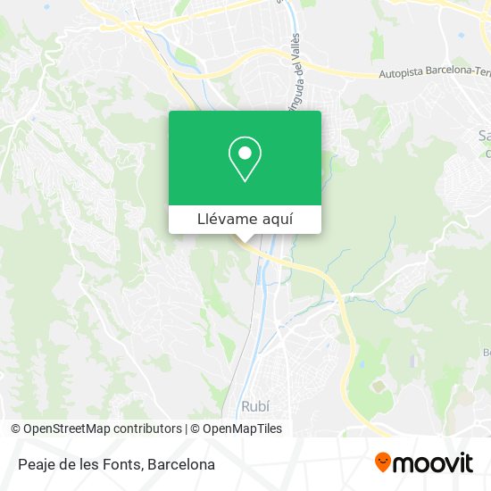 Mapa Peaje de les Fonts