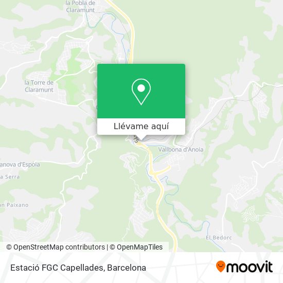 Mapa Estació FGC Capellades