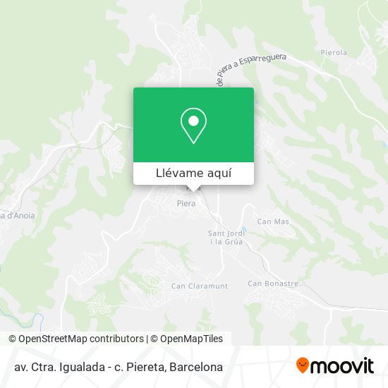 Mapa av. Ctra. Igualada - c. Piereta