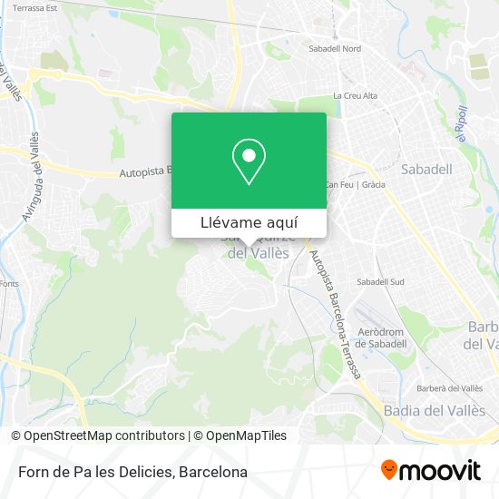 Mapa Forn de Pa les Delicies