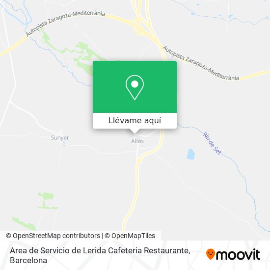 Mapa Area de Servicio de Lerida Cafeteria Restaurante