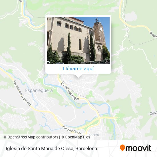 Mapa Iglesia de Santa María de Olesa