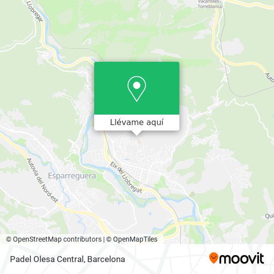 Mapa Padel Olesa Central