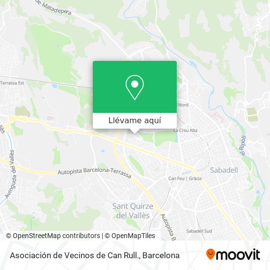 Mapa Asociación de Vecinos de Can Rull.
