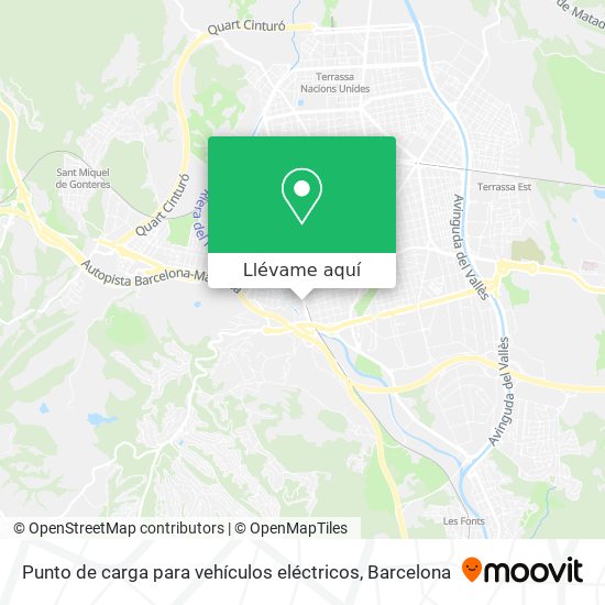 Mapa Punto de carga para vehículos eléctricos