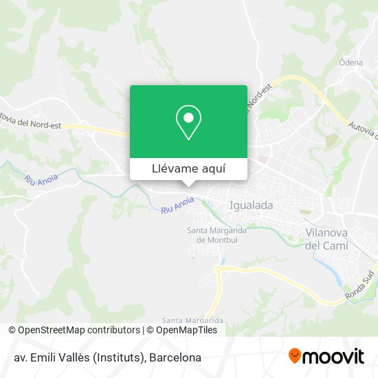 Mapa av. Emili Vallès (Instituts)