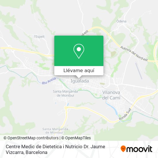 Mapa Centre Medic de Dietetica i Nutricio Dr. Jaume Vizcarra