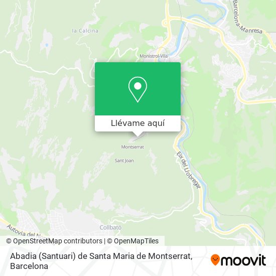 Mapa Abadia (Santuari) de Santa Maria de Montserrat