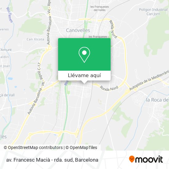 Mapa av. Francesc Macià - rda. sud