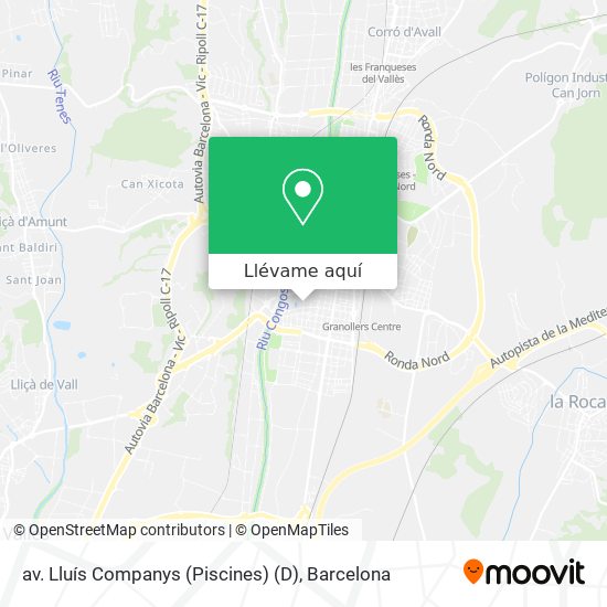 Mapa av. Lluís Companys (Piscines) (D)