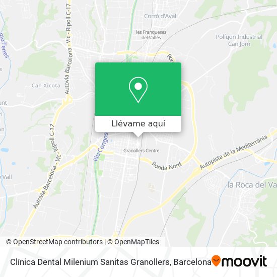 Mapa Clínica Dental Milenium Sanitas Granollers