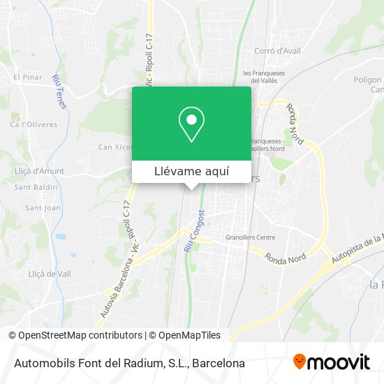Mapa Automobils Font del Radium, S.L.