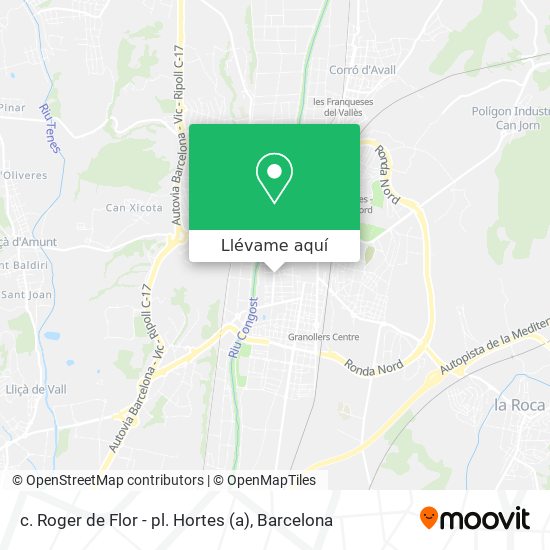 Mapa c. Roger de Flor - pl. Hortes (a)
