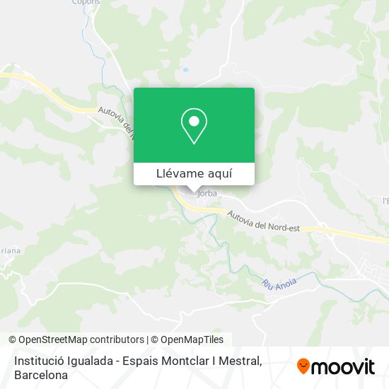 Mapa Institució Igualada - Espais Montclar I Mestral