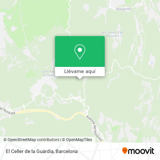 Mapa El Celler de la Guàrdia