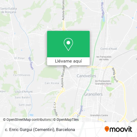 Mapa c. Enric Gurgui (Cementiri)