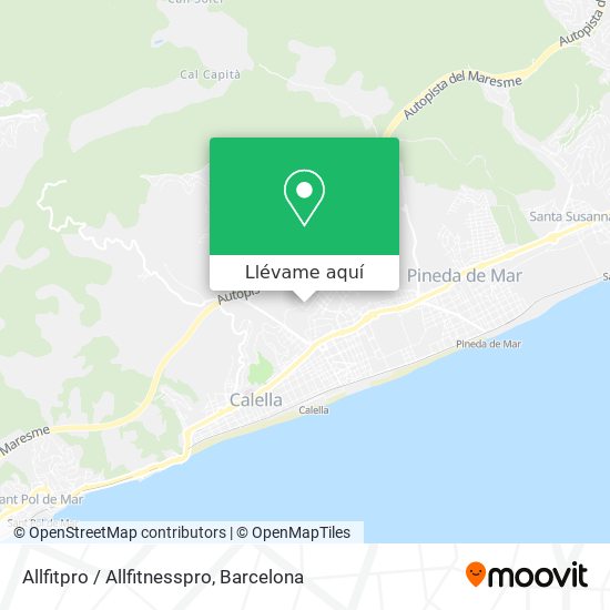 Mapa Allfitpro / Allfitnesspro