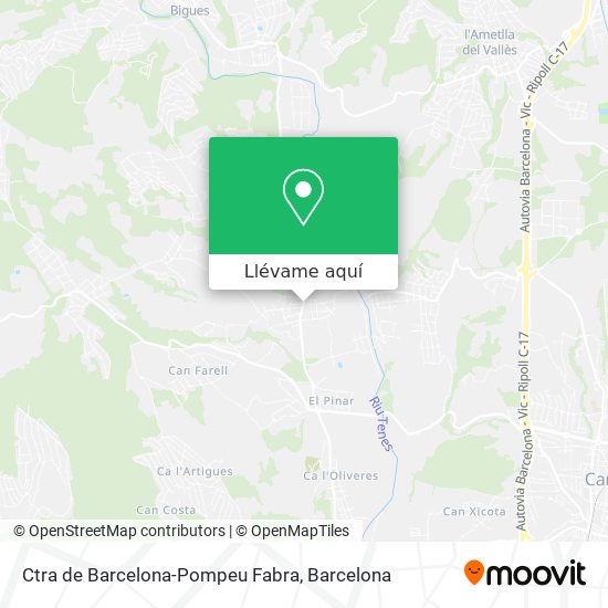Mapa Ctra de Barcelona-Pompeu Fabra