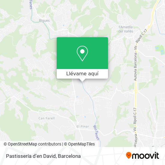 Mapa Pastissería d'en David