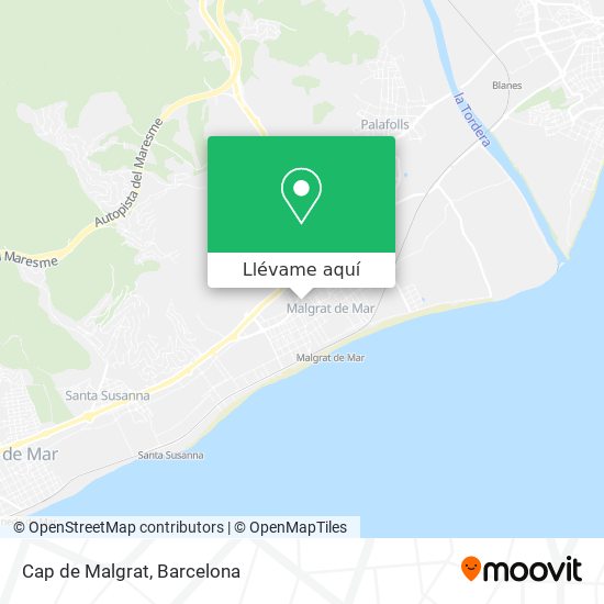 Mapa Cap de Malgrat