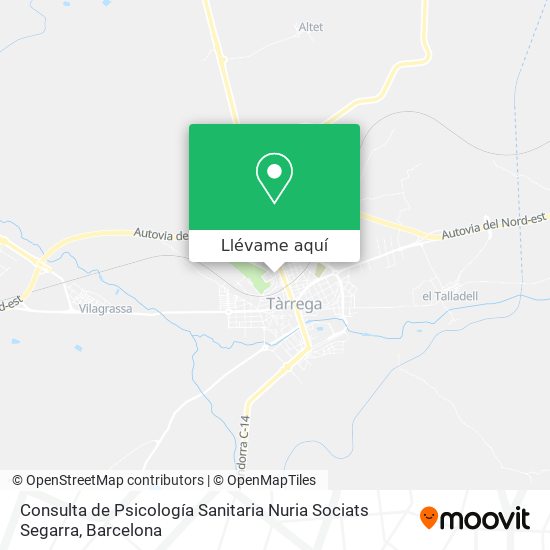 Mapa Consulta de Psicología Sanitaria Nuria Sociats Segarra