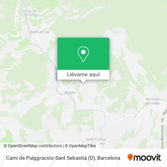 Mapa Camí de Puiggraciós-Sant Sebastià (D)