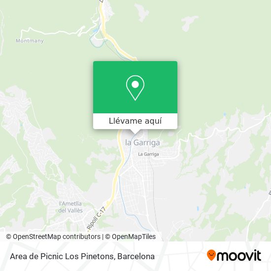 Mapa Area de Picnic Los Pinetons