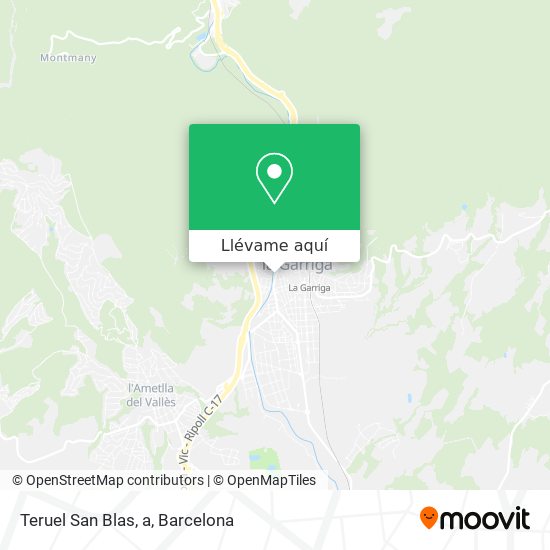 Mapa Teruel San Blas, a