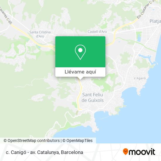 Mapa c. Canigó - av. Catalunya