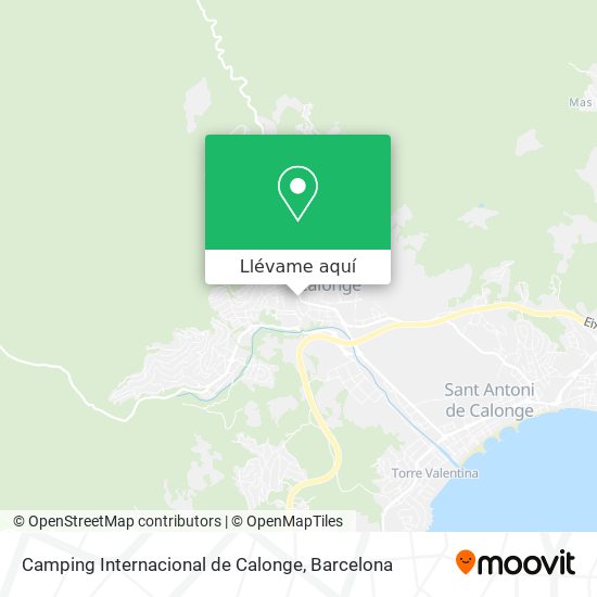 Mapa Camping Internacional de Calonge