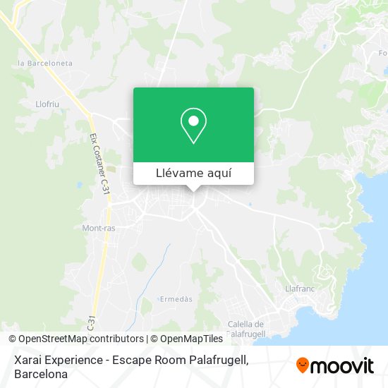 Mapa Xarai Experience - Escape Room Palafrugell