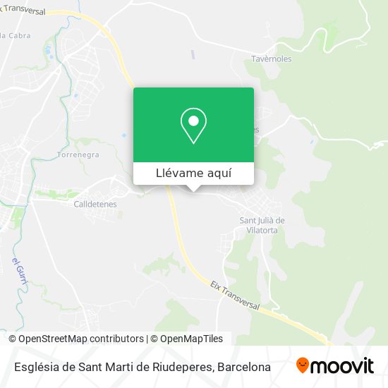 Mapa Església de Sant Marti de Riudeperes
